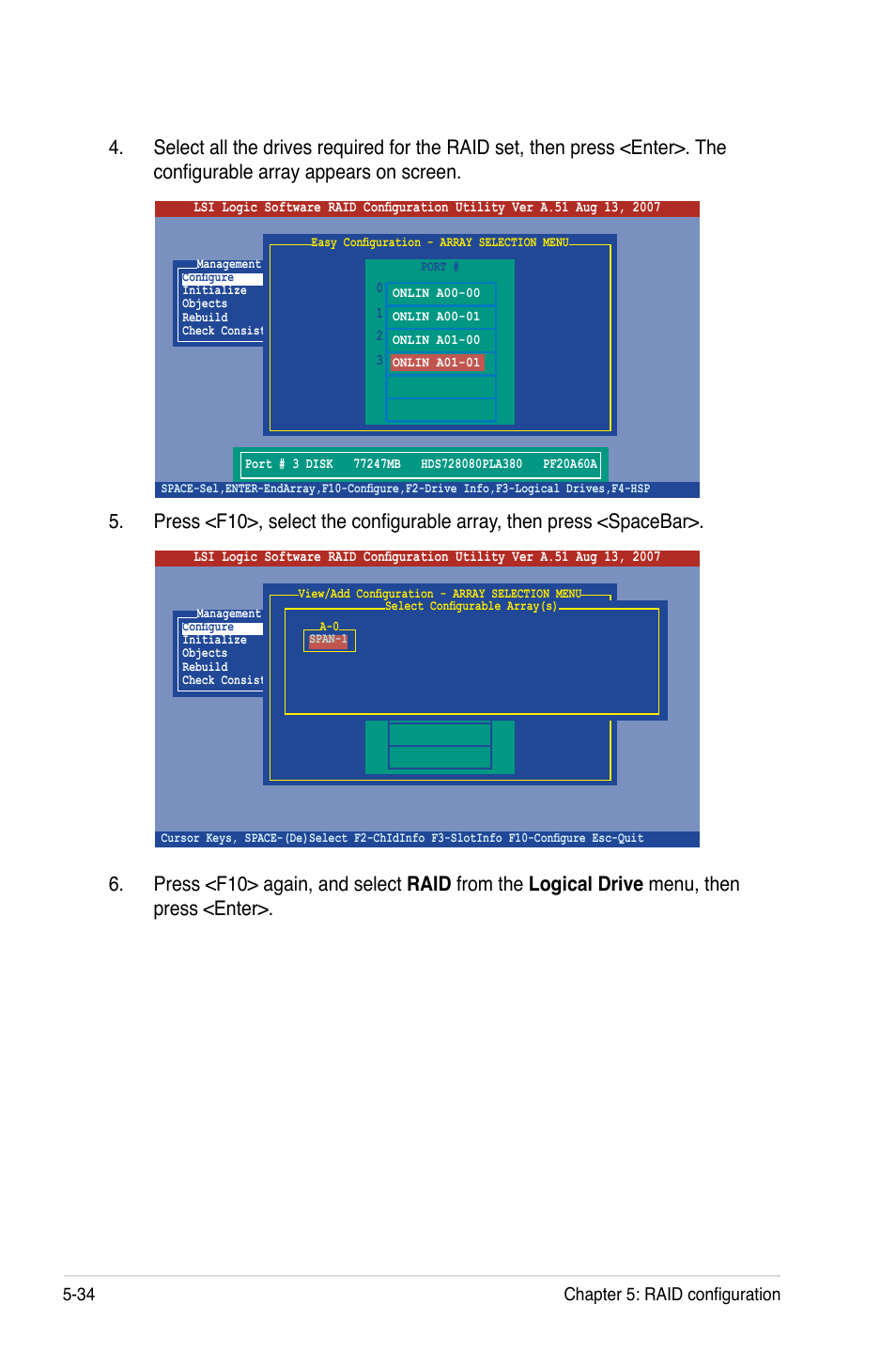 34 chapter 5: raid configuration | Asus TS100-E5/PI4 User Manual | Page 124 / 166