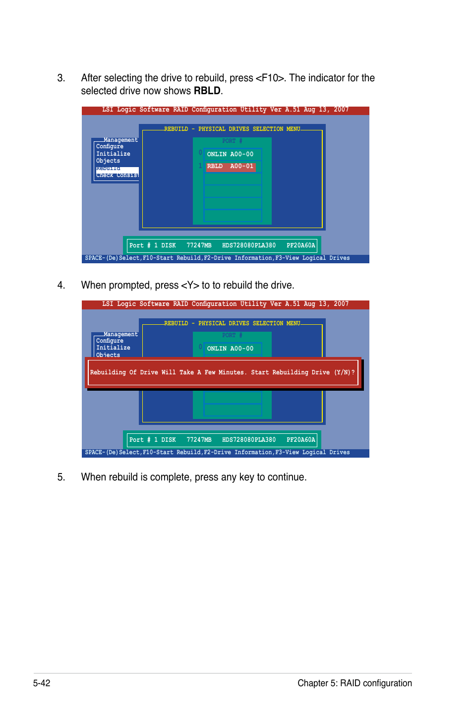 42 chapter 5: raid configuration | Asus TS100-E5/PI4 User Manual | Page 132 / 166