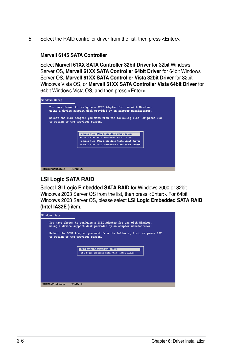 Lsi logic sata raid | Asus TS100-E5/PI4 User Manual | Page 144 / 166