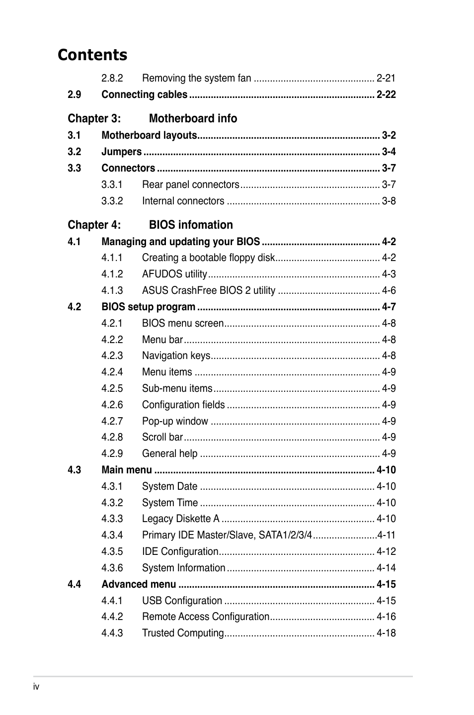 Asus TS100-E5/PI4 User Manual | Page 4 / 166