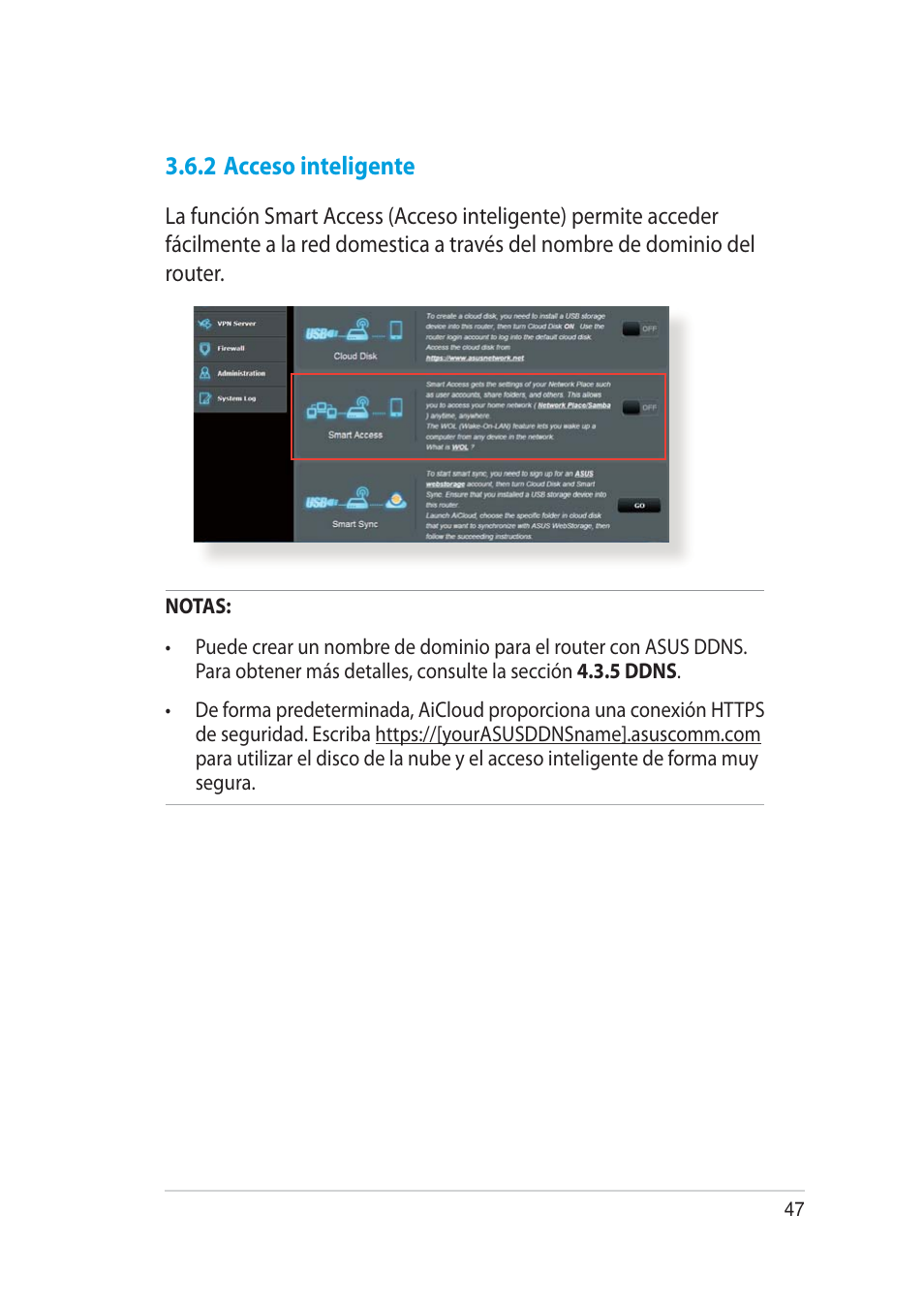 2 acceso inteligente | Asus RT-AC52U User Manual | Page 47 / 129