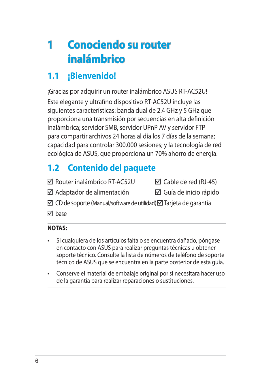 Asus RT-AC52U User Manual | Page 6 / 129