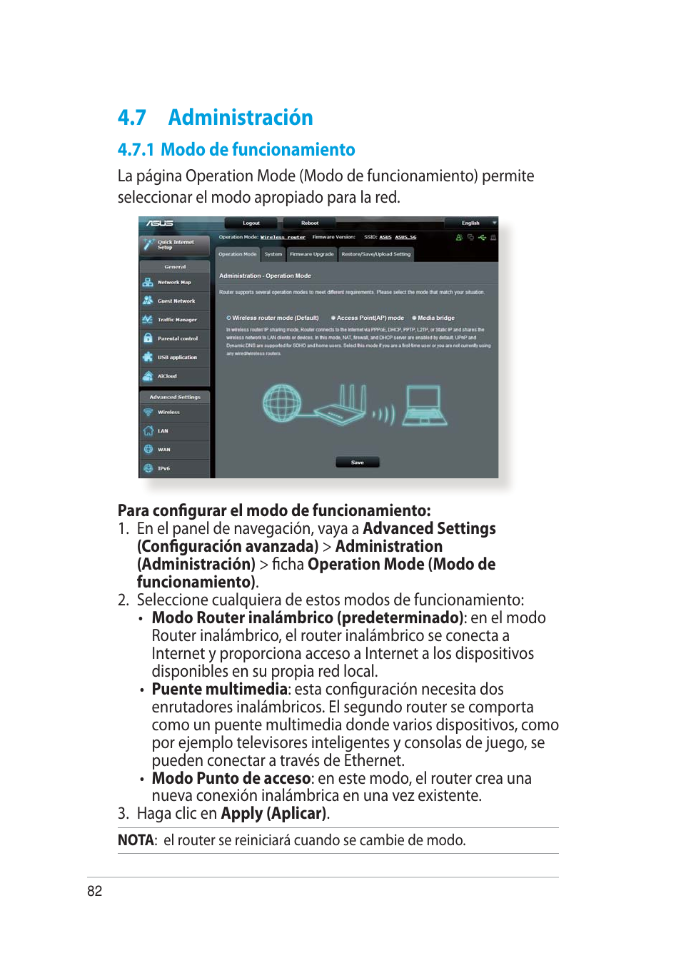 7 administración | Asus RT-AC52U User Manual | Page 82 / 129