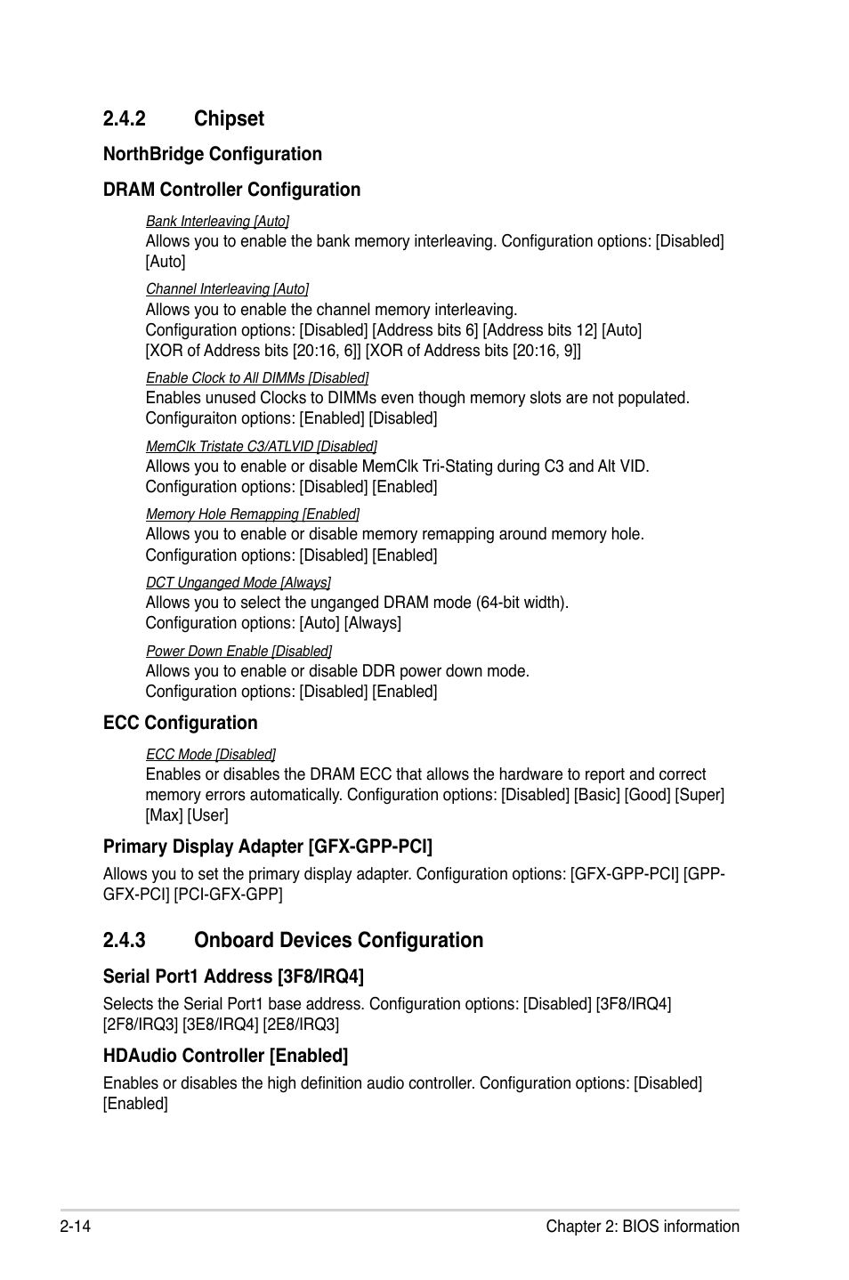 2 chipset, 3 onboard devices configuration, Chipset -14 | 3 onboard devices configuration -14 | Asus M4A87T PLUS User Manual | Page 46 / 56