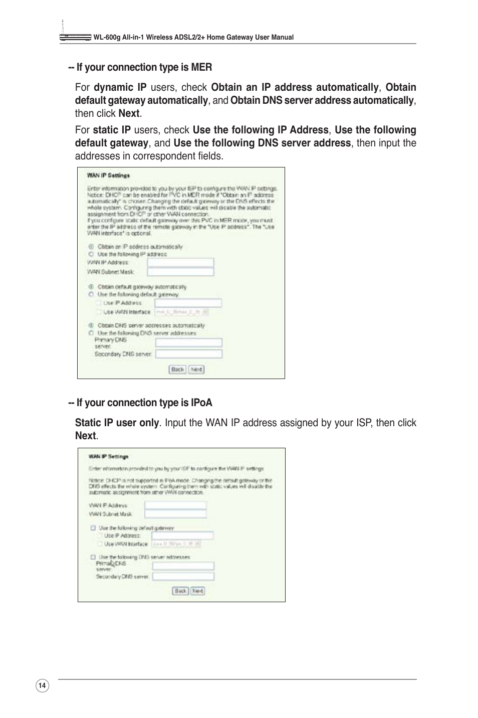 Asus WL-600g User Manual | Page 16 / 57