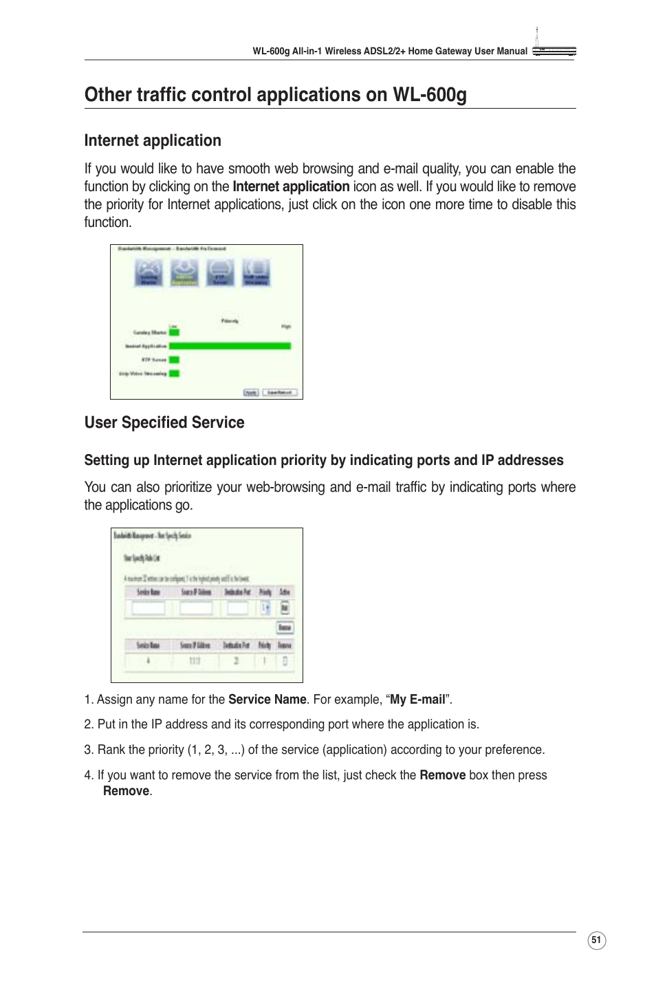 Other traffic control applications on wl-600g | Asus WL-600g User Manual | Page 53 / 57