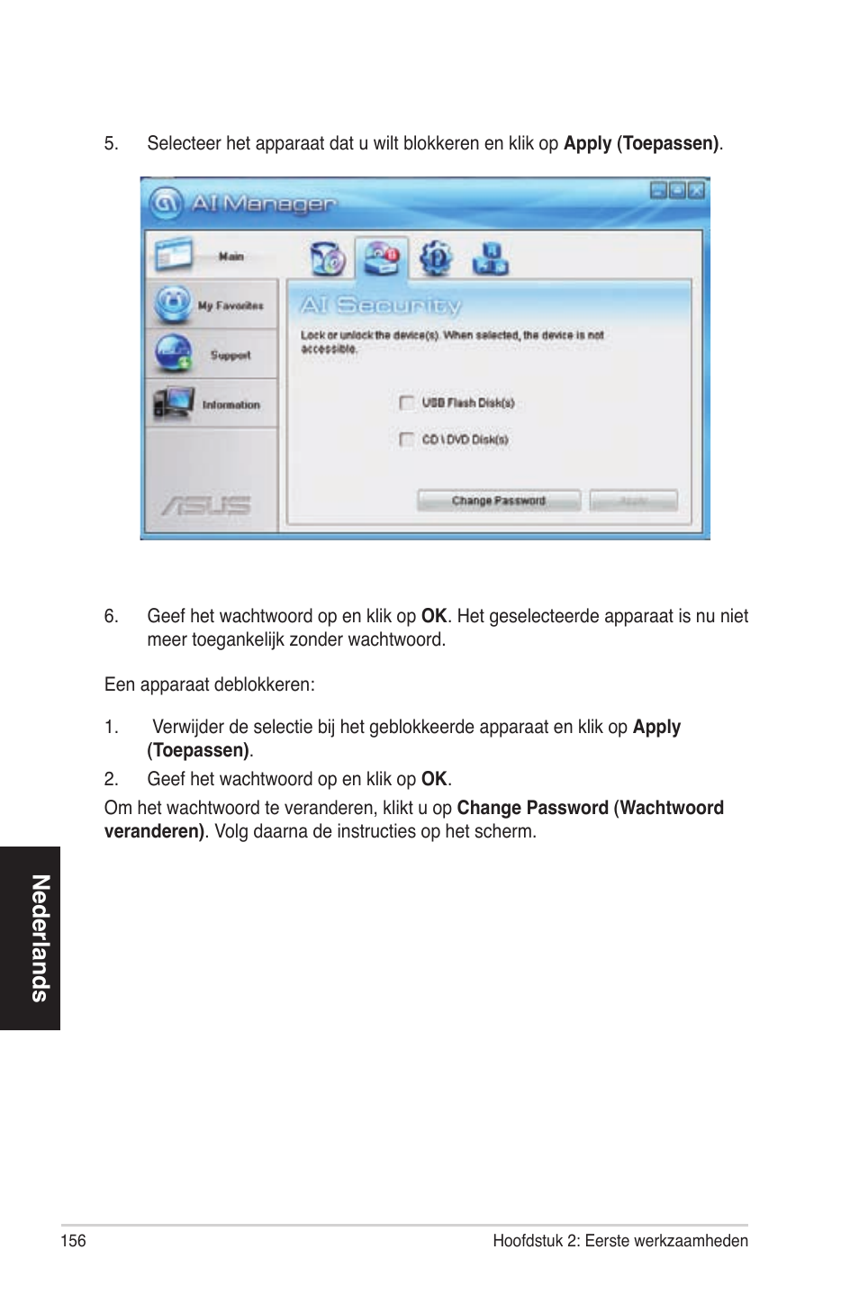 Nederlands | Asus ES5100 User Manual | Page 156 / 161