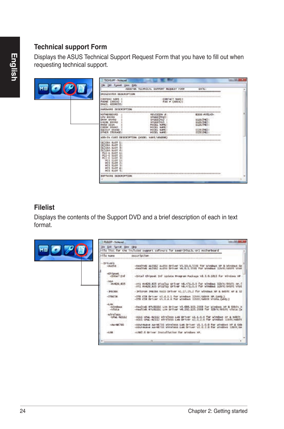 English | Asus ES5100 User Manual | Page 24 / 161