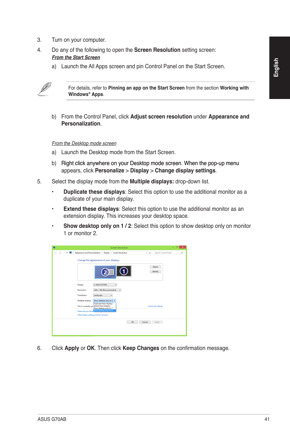 Asus G70AB User Manual | Page 41 / 82