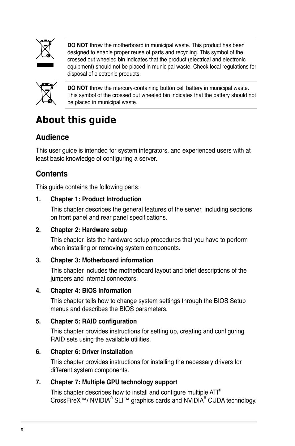 Asus ESC1000 Personal SuperComputer User Manual | Page 10 / 184