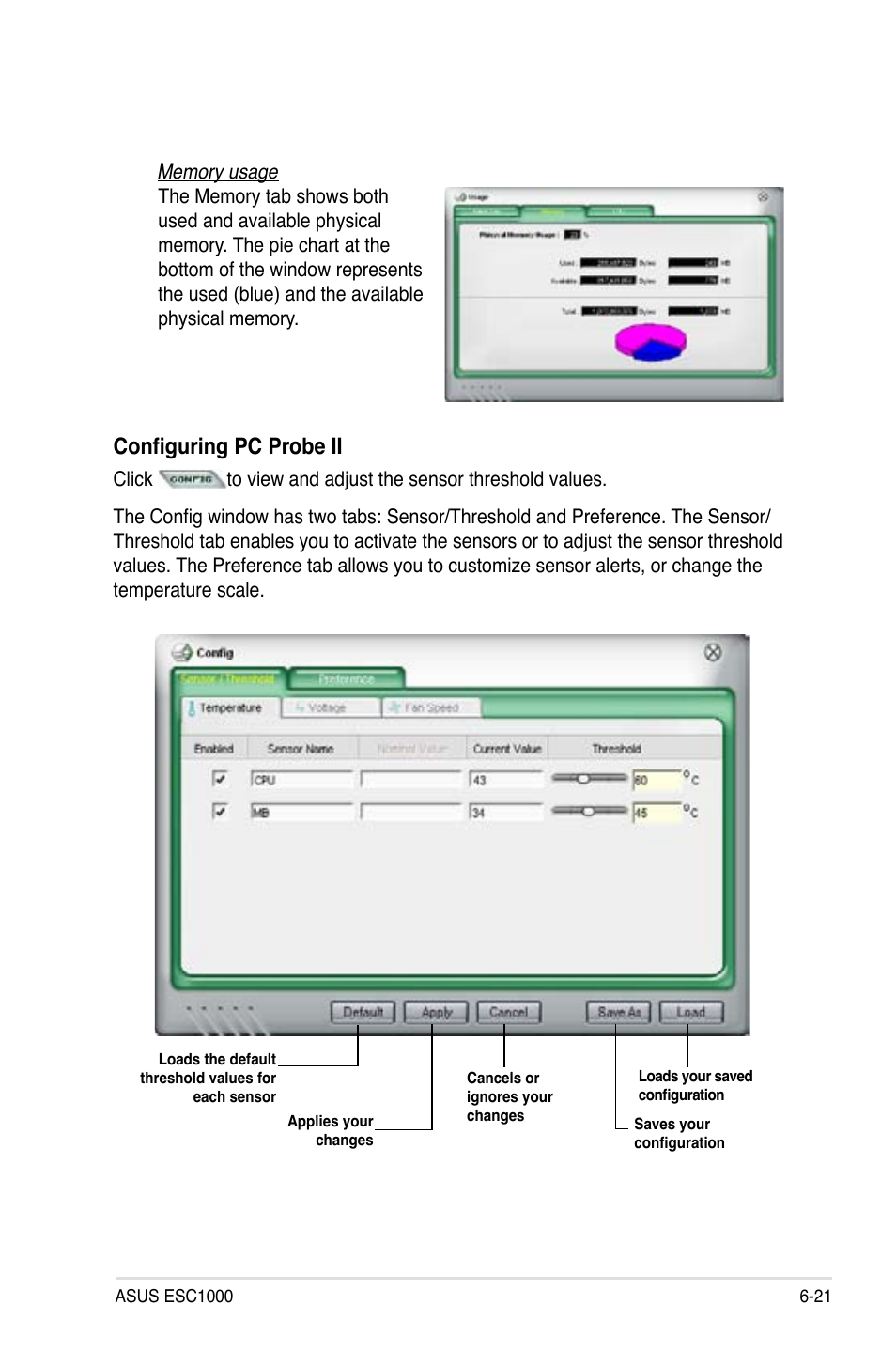 Configuring pc probe ii | Asus ESC1000 Personal SuperComputer User Manual | Page 143 / 184