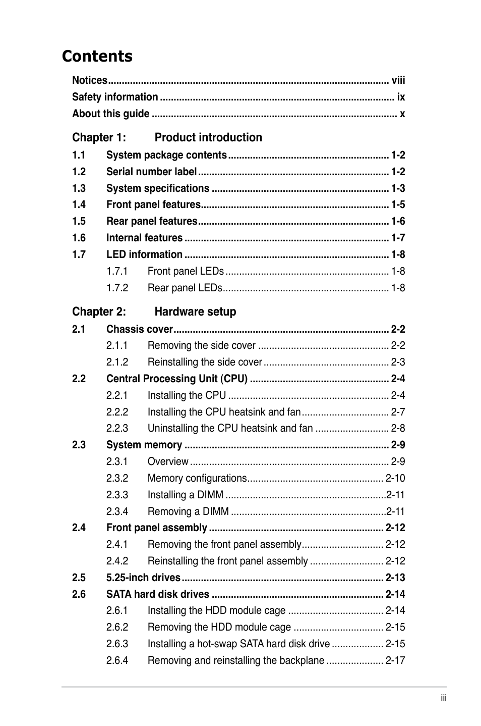 Asus ESC1000 Personal SuperComputer User Manual | Page 3 / 184