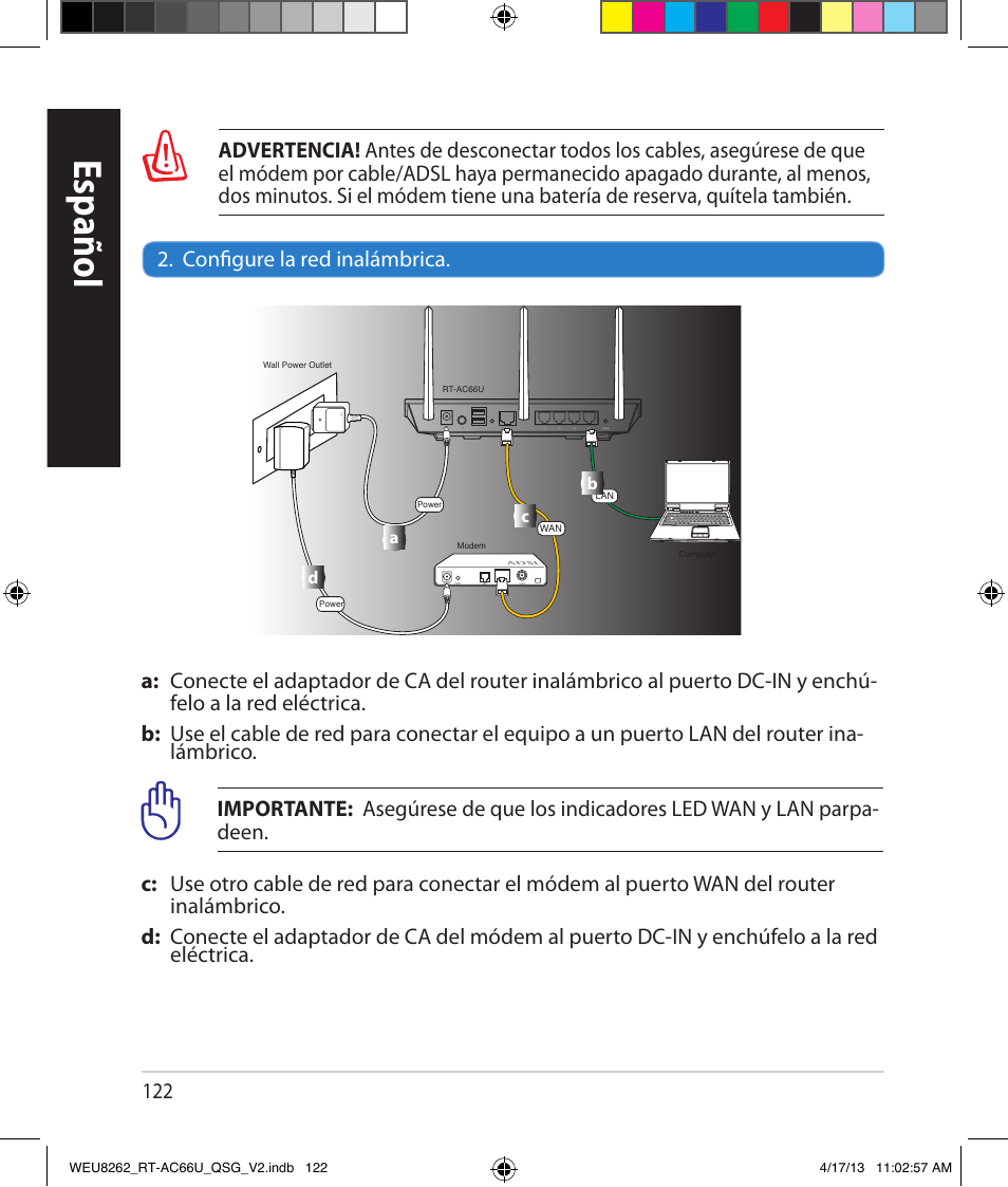 Español | Asus RT-AC66U User Manual | Page 122 / 136