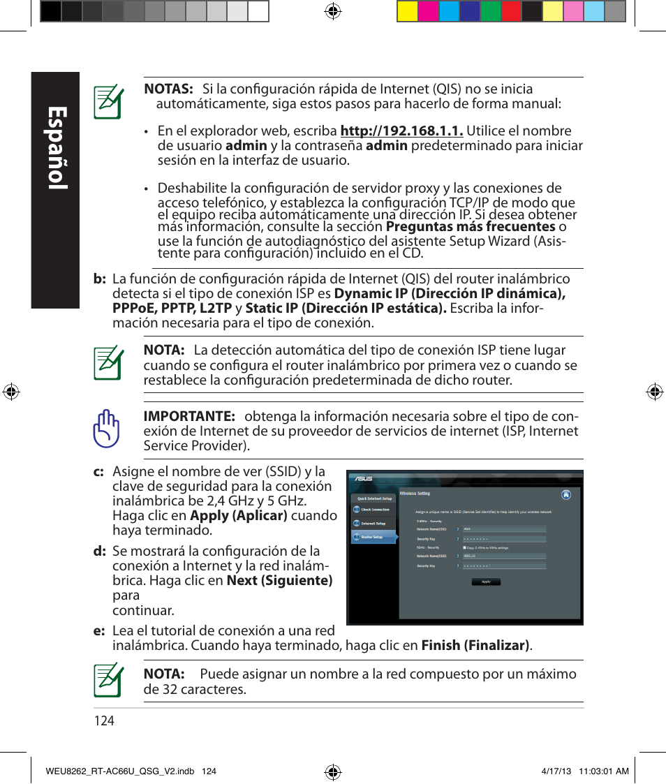 Español | Asus RT-AC66U User Manual | Page 124 / 136