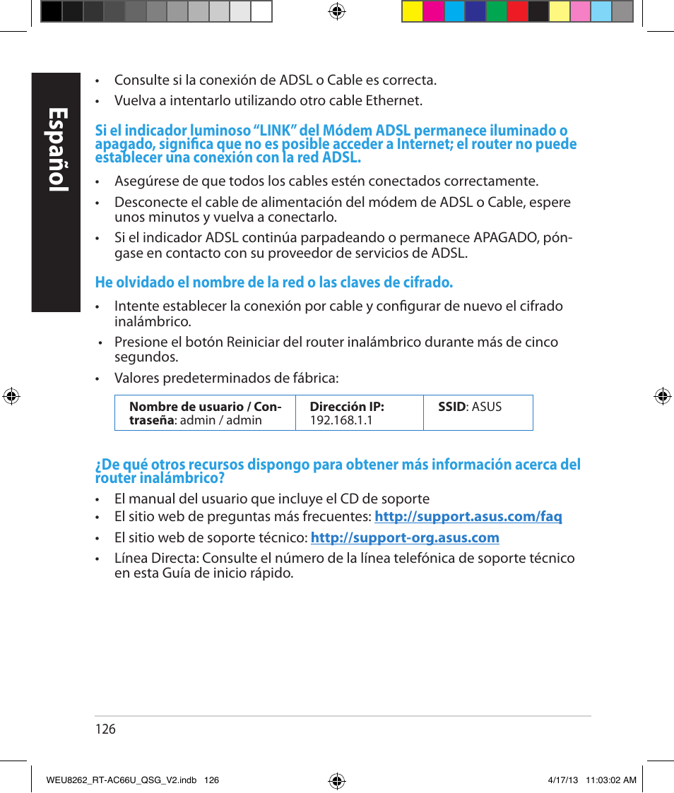 Español | Asus RT-AC66U User Manual | Page 126 / 136