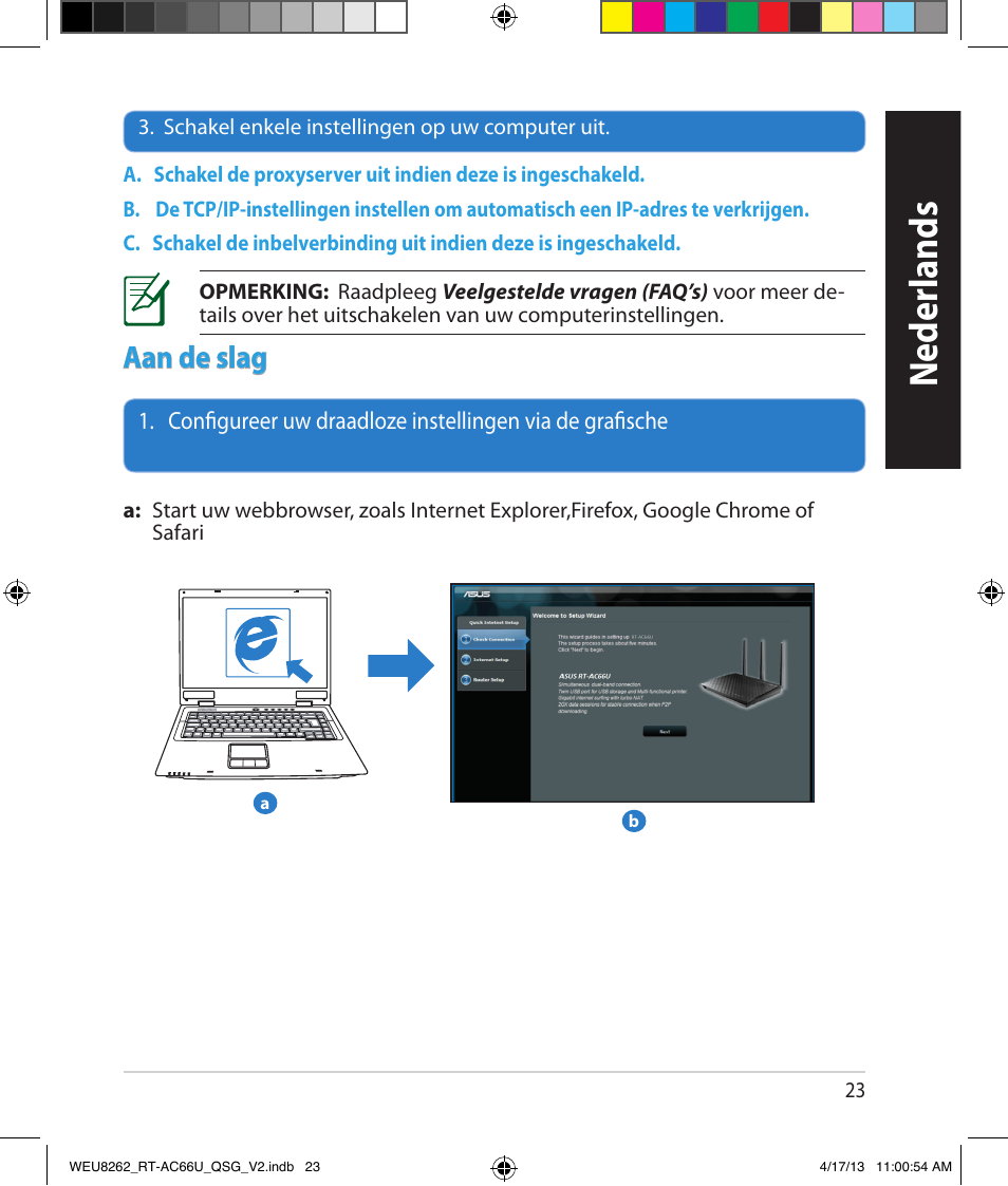 Neder lands, Aan de slag | Asus RT-AC66U User Manual | Page 23 / 136