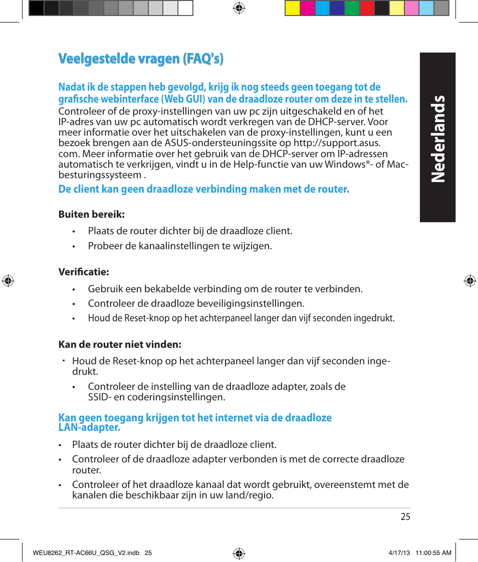 Neder lands, Veelgestelde vragen (faq's) | Asus RT-AC66U User Manual | Page 25 / 136