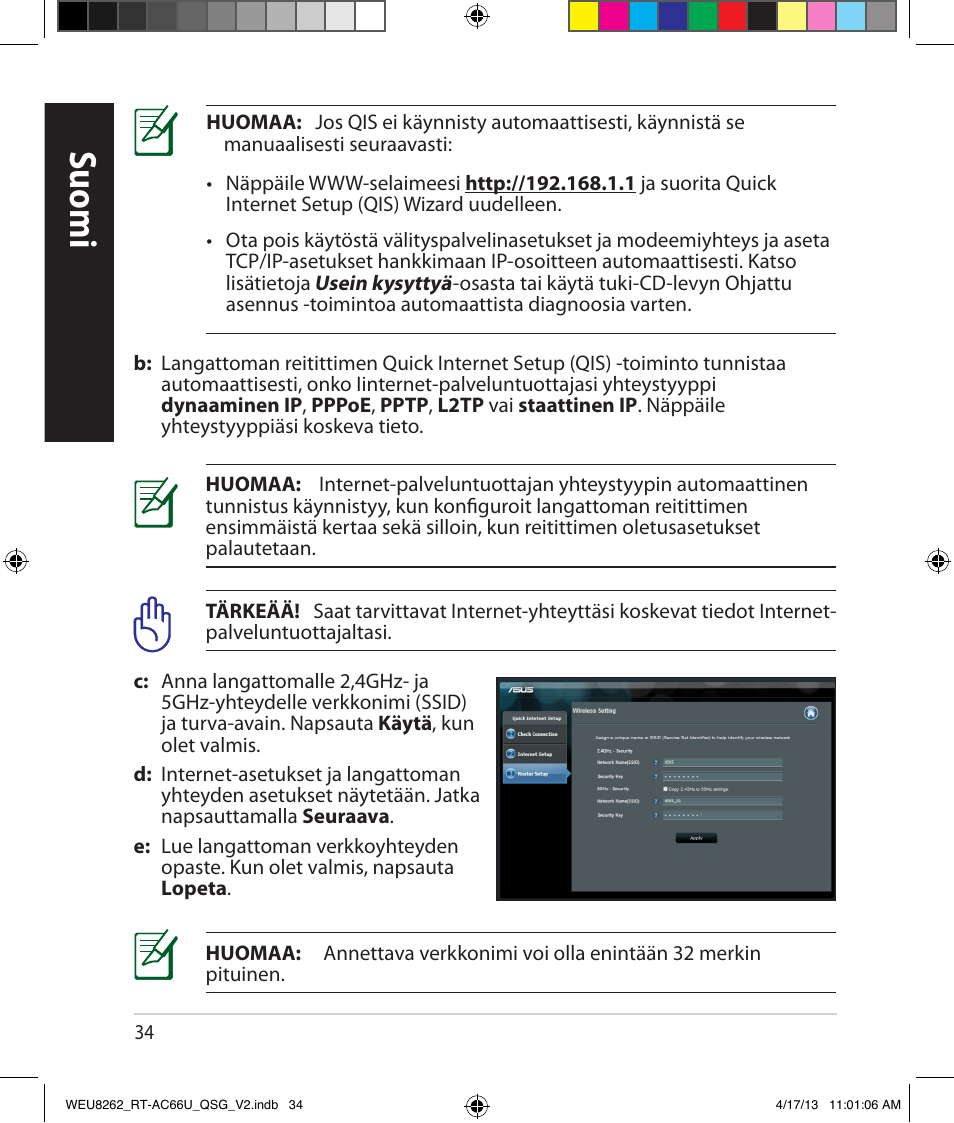 Suomi | Asus RT-AC66U User Manual | Page 34 / 136