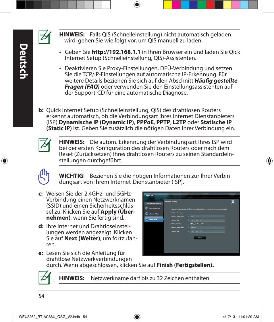 Deutsch | Asus RT-AC66U User Manual | Page 54 / 136