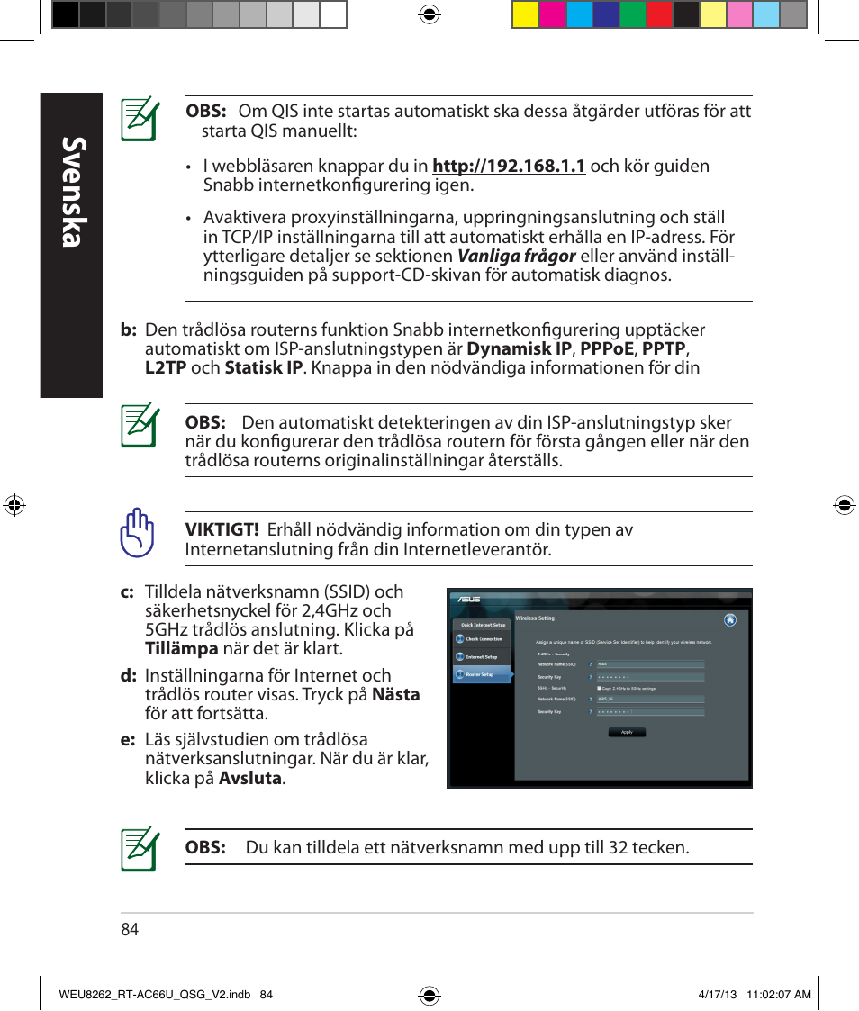 Sv ensk a | Asus RT-AC66U User Manual | Page 84 / 136