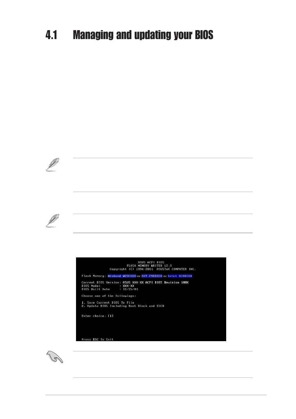 1 managing and updating your bios, 1 creating a bootable disk | Asus NRL-LS User Manual | Page 59 / 120