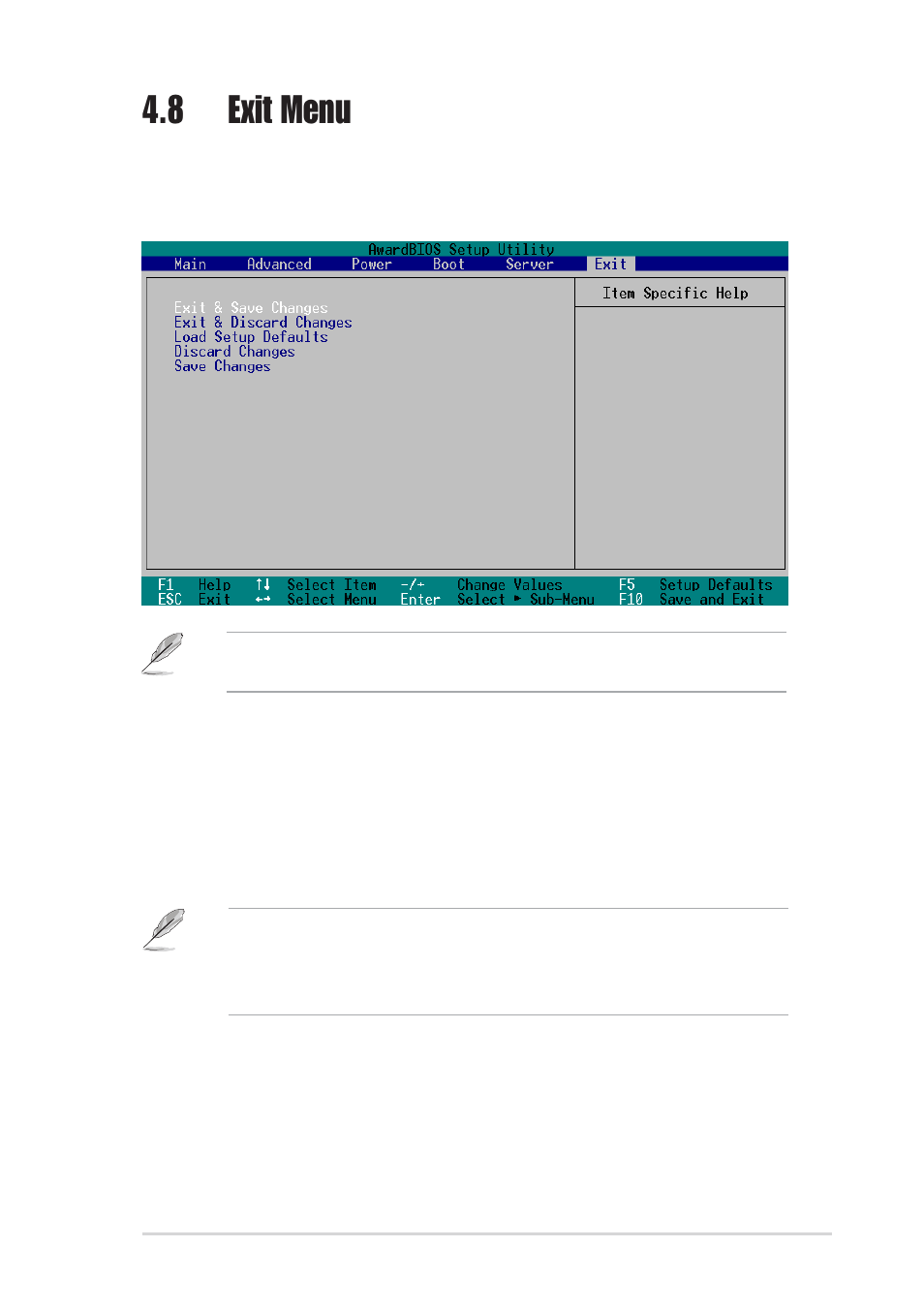 8 exit menu | Asus NRL-LS User Manual | Page 91 / 120