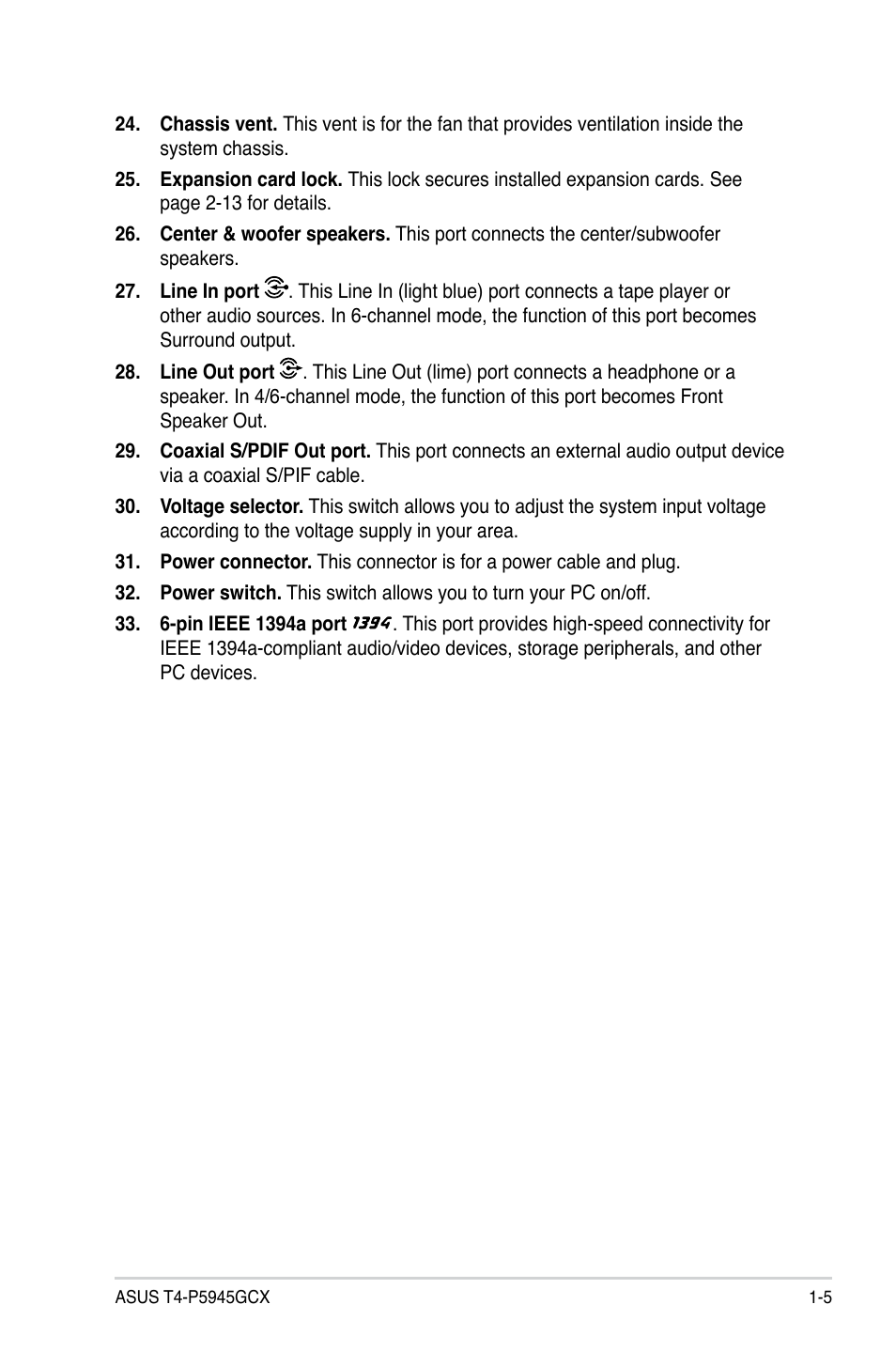 Asus T4-P5945GCX User Manual | Page 15 / 80