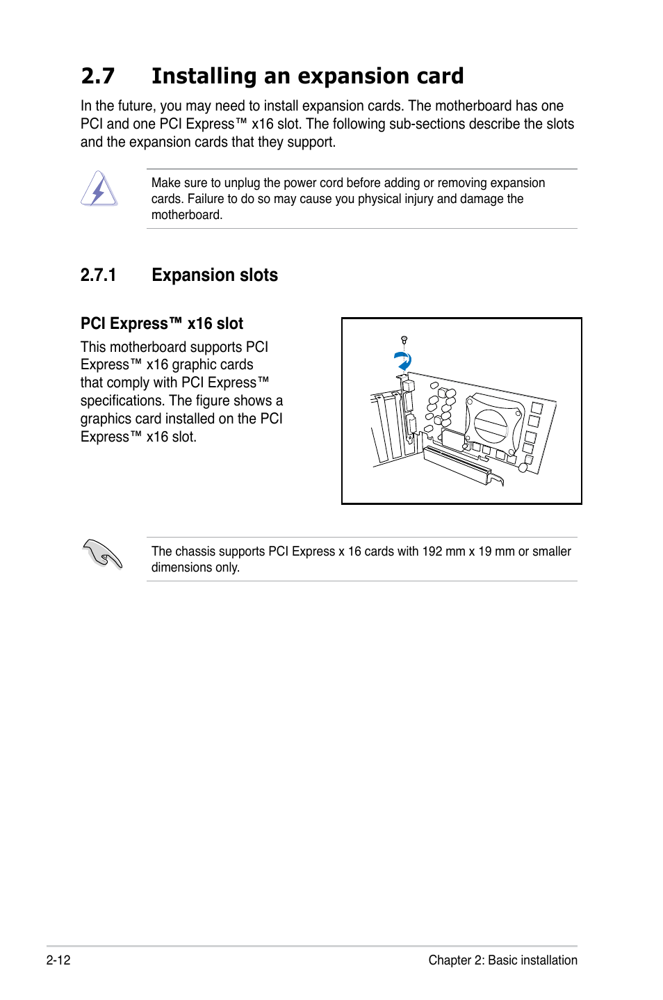 7 installing an expansion card, 1 expansion slots | Asus T4-P5945GCX User Manual | Page 28 / 80