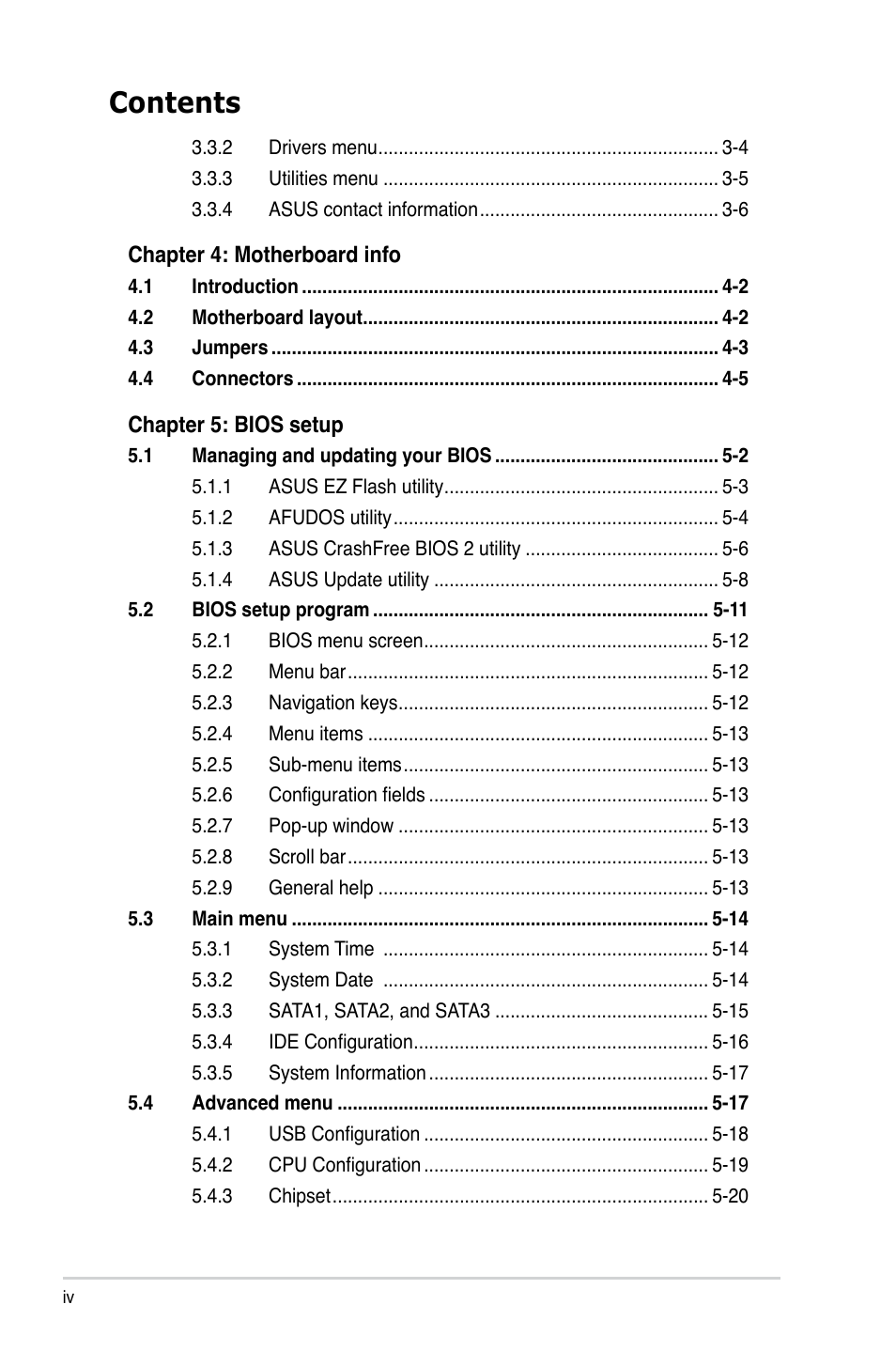 Asus T4-P5945GCX User Manual | Page 4 / 80