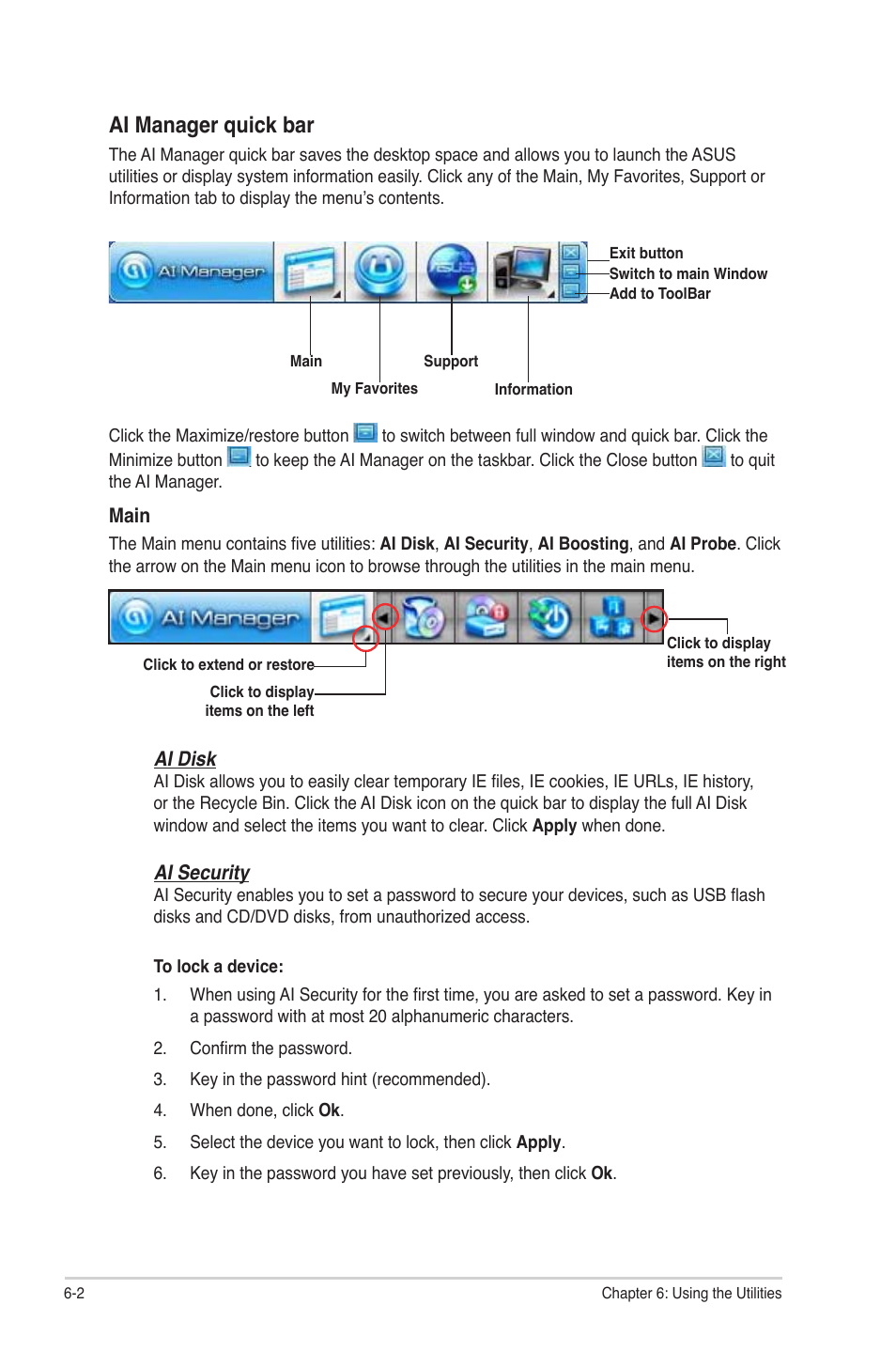 Ai manager quick bar | Asus CM5340 User Manual | Page 40 / 57