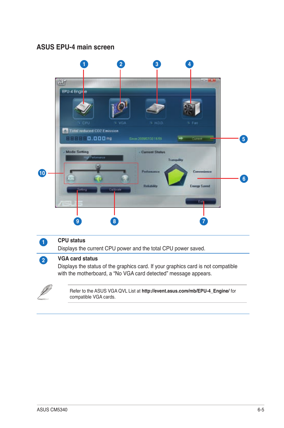 Asus epu-4 main screen | Asus CM5340 User Manual | Page 43 / 57