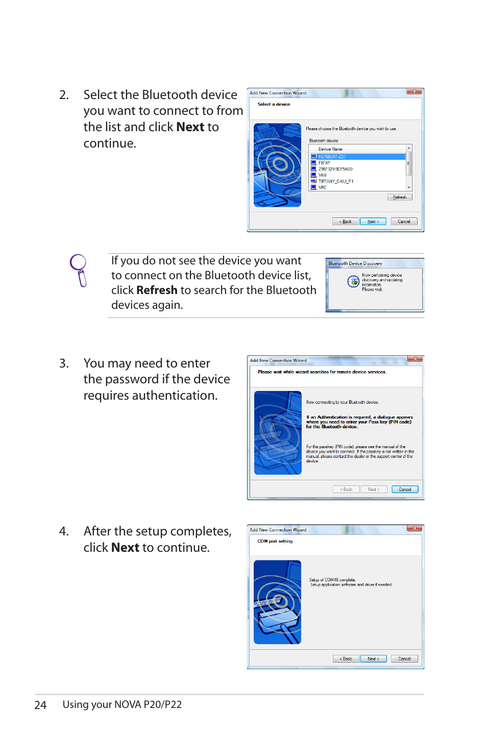 Asus NOVA (P20/P22) User Manual | Page 24 / 40