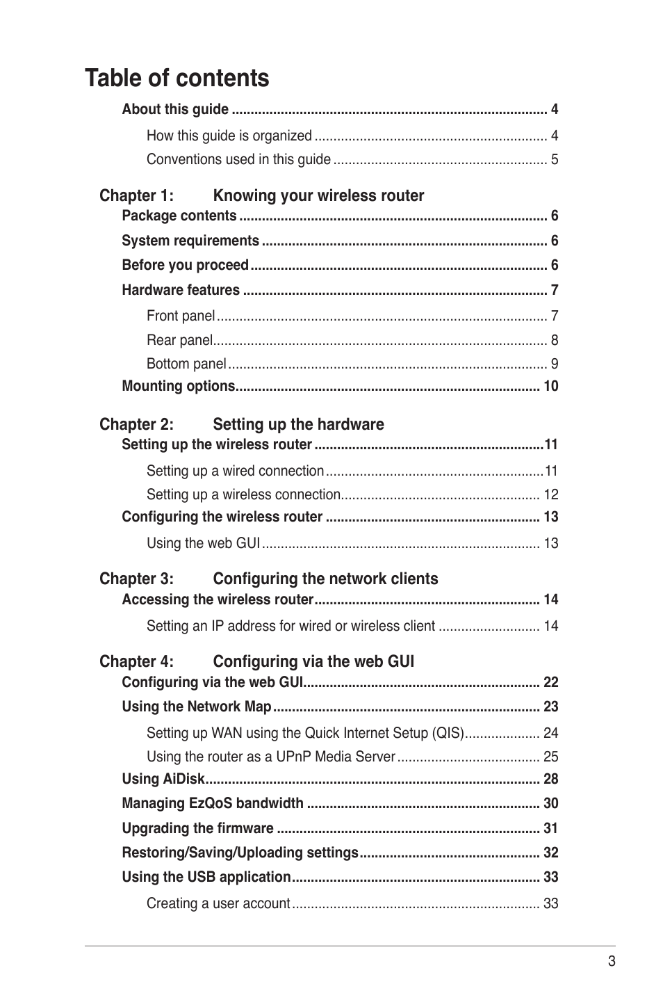 Asus RT-N16 User Manual | Page 3 / 66