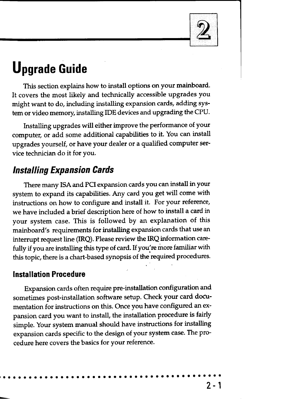 Installing expansion cards, Installation procedure, Installing expansion cards -1 | Installation procedure -1 | Asus P/I-AP55T User Manual | Page 21 / 87