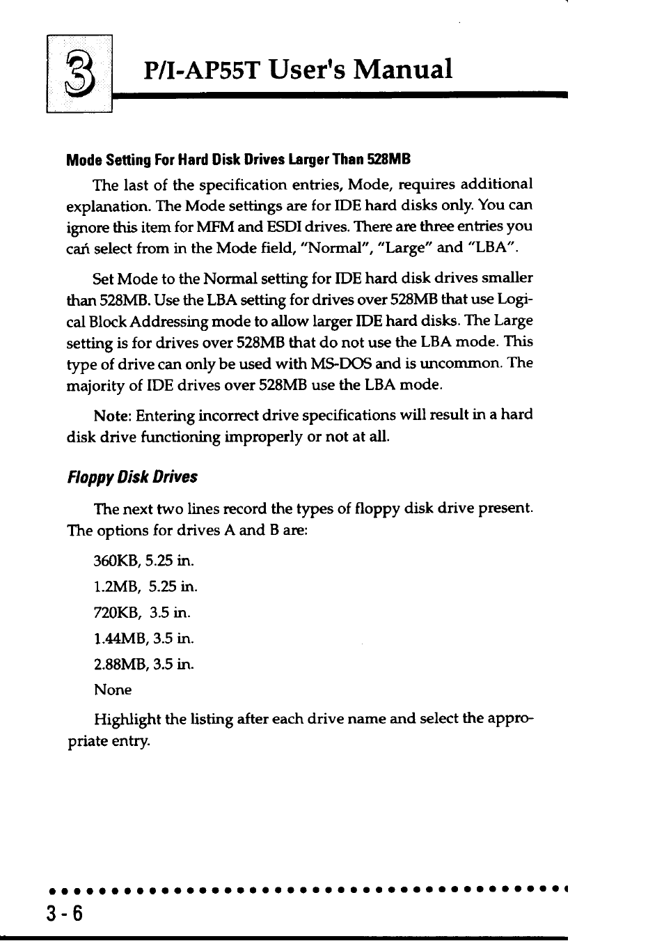 Floppy disk drives, P/i-ap55t user's manual | Asus P/I-AP55T User Manual | Page 40 / 87