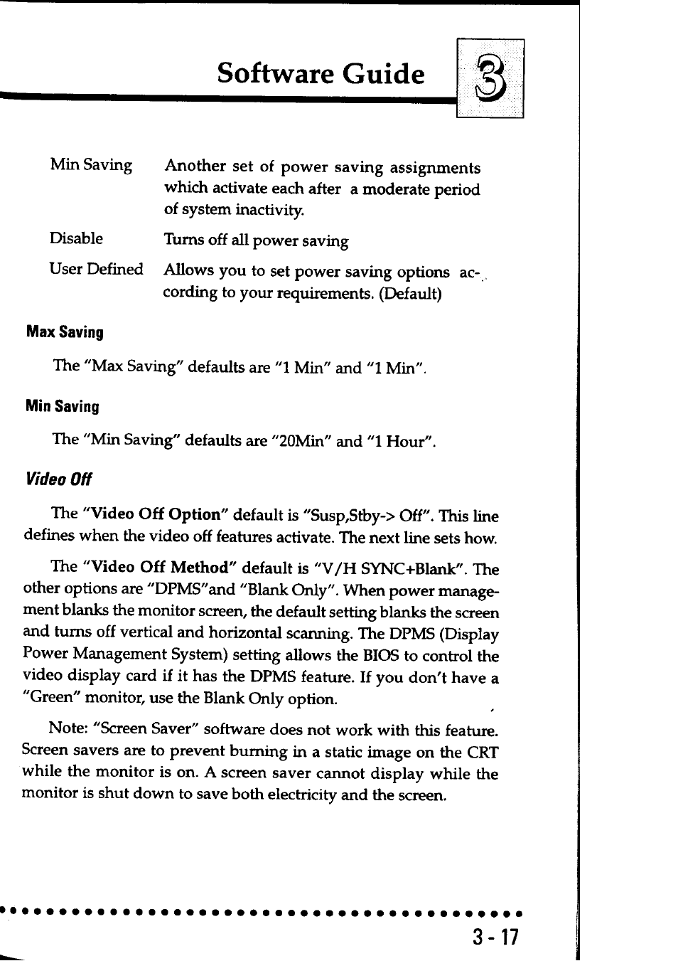 Video off, Software guide | Asus P/I-AP55T User Manual | Page 51 / 87