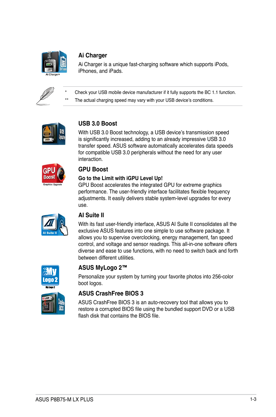 Asus P8B75-M LX PLUS User Manual | Page 13 / 80