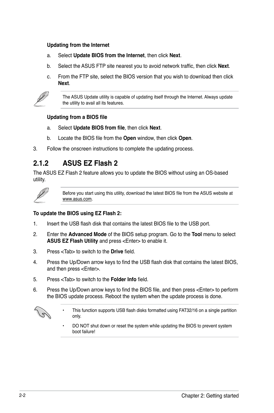 2 asus ez flash 2, Asus ez flash 2 -2 | Asus P8B75-M LX PLUS User Manual | Page 46 / 80