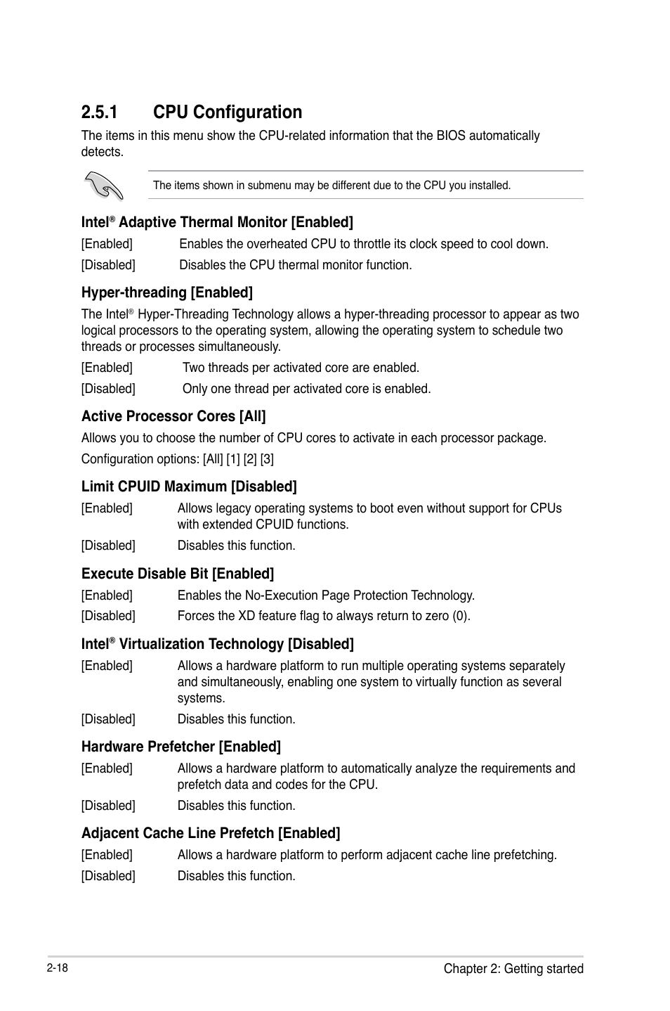 1 cpu configuration, Cpu configuration -18 | Asus P8B75-M LX PLUS User Manual | Page 62 / 80