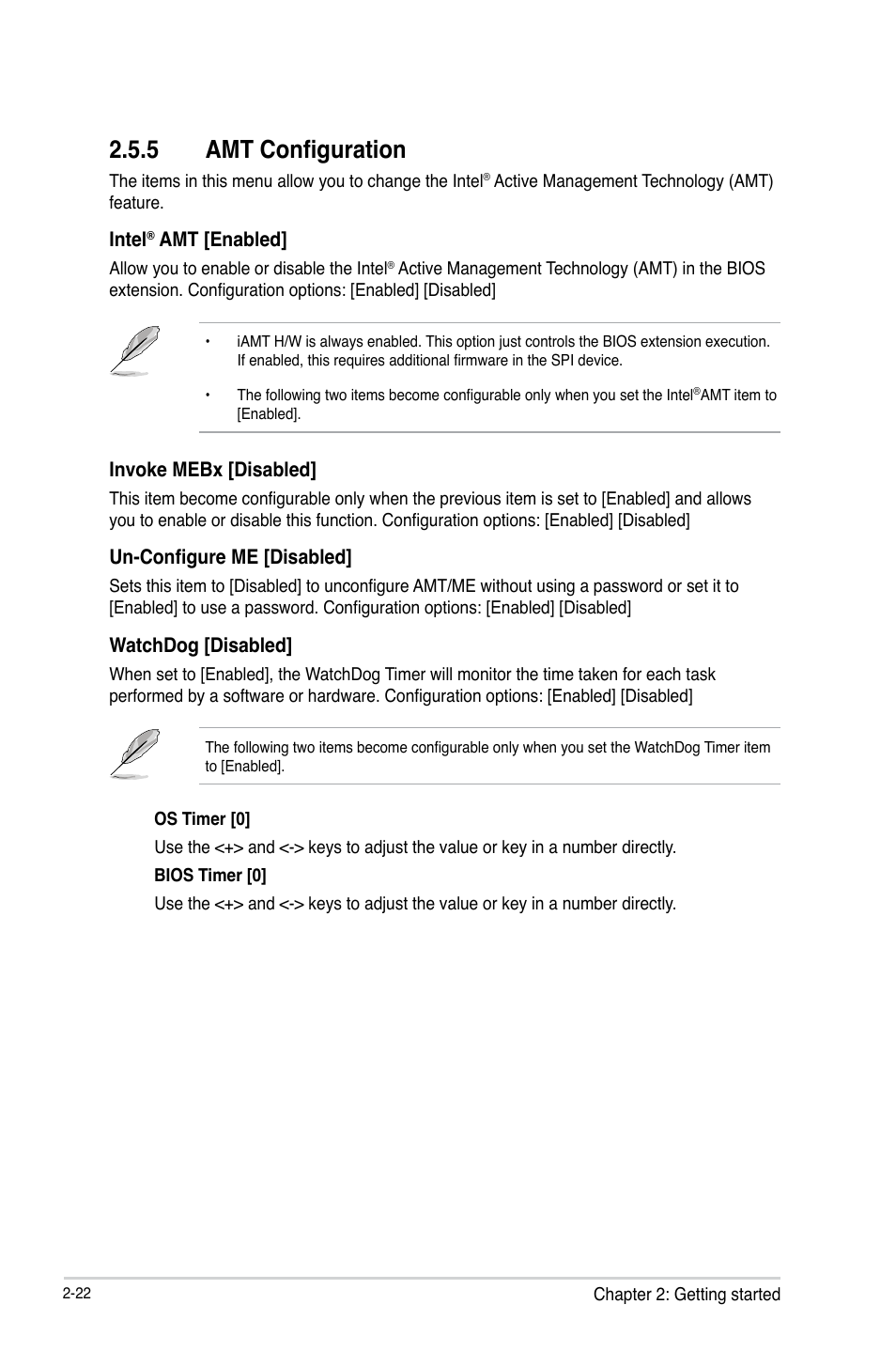 5 amt configuration, Amt configuration -22 | Asus P8B75-M LX PLUS User Manual | Page 66 / 80