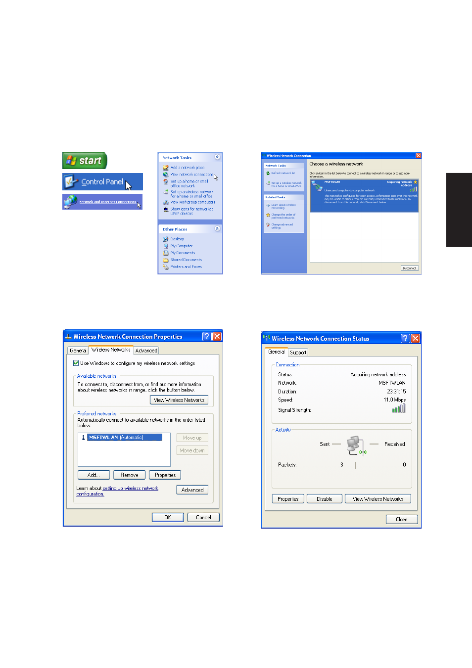 Windows wireless settings | Asus W3V User Manual | Page 33 / 106