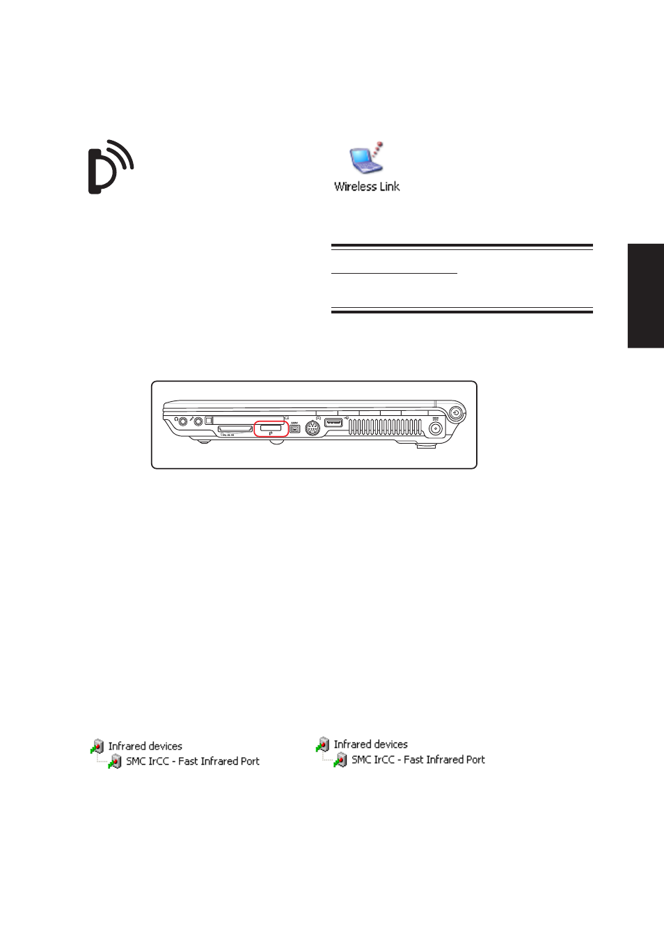 Ir (infrared) | Asus W3V User Manual | Page 41 / 106