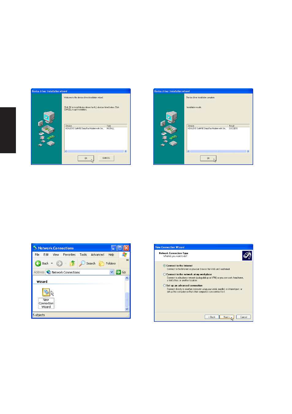 Modem configuration, Modem driver setup | Asus W3V User Manual | Page 52 / 106