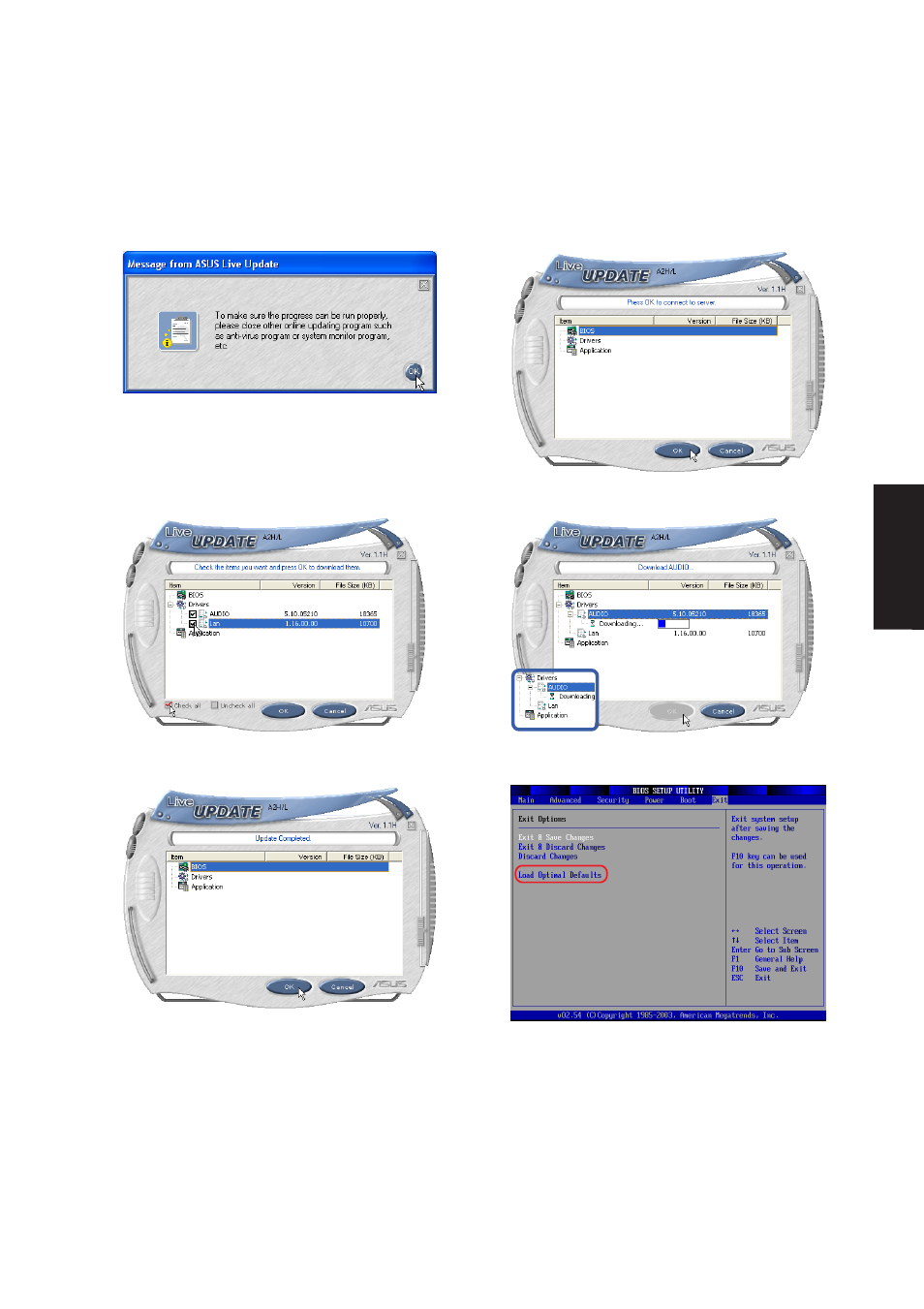 Using liveupdate | Asus W3V User Manual | Page 63 / 106