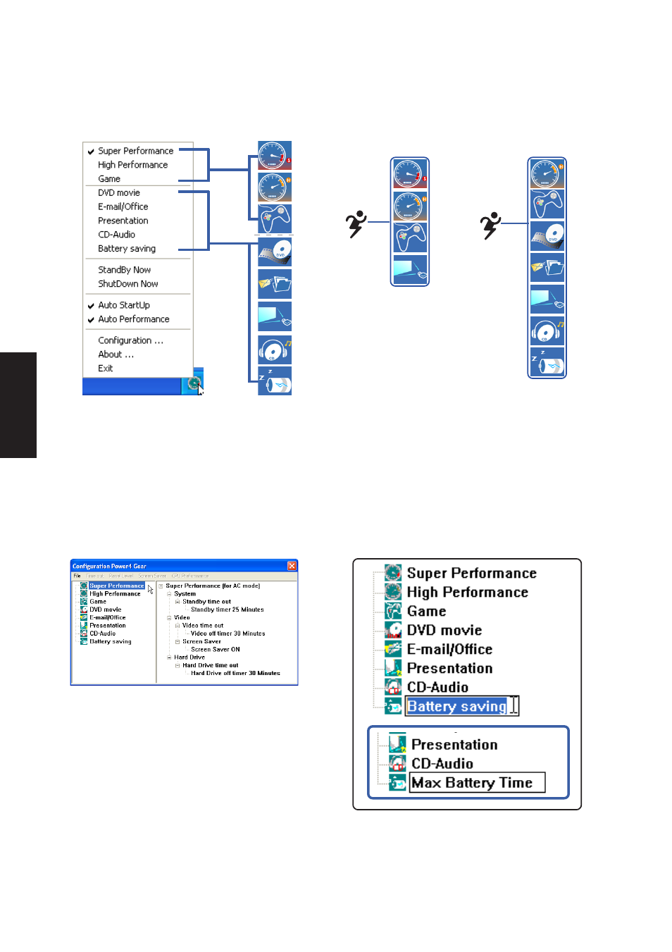 Power4 gear configuration, Renaming settings | Asus W3V User Manual | Page 74 / 106