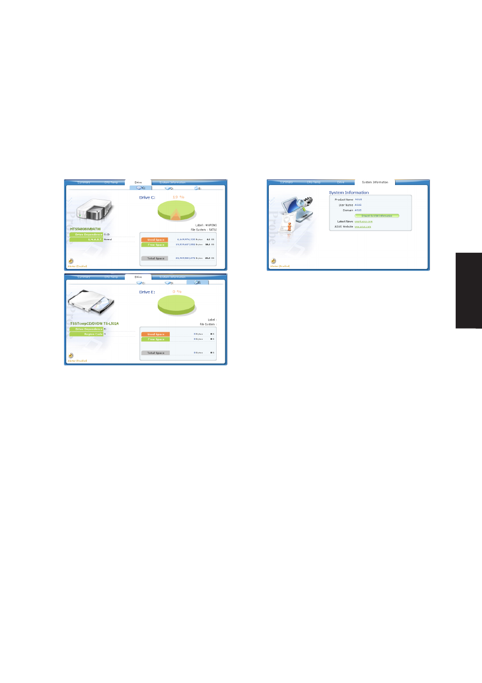 Using nb probe monitoring (cont.) | Asus W3V User Manual | Page 81 / 106