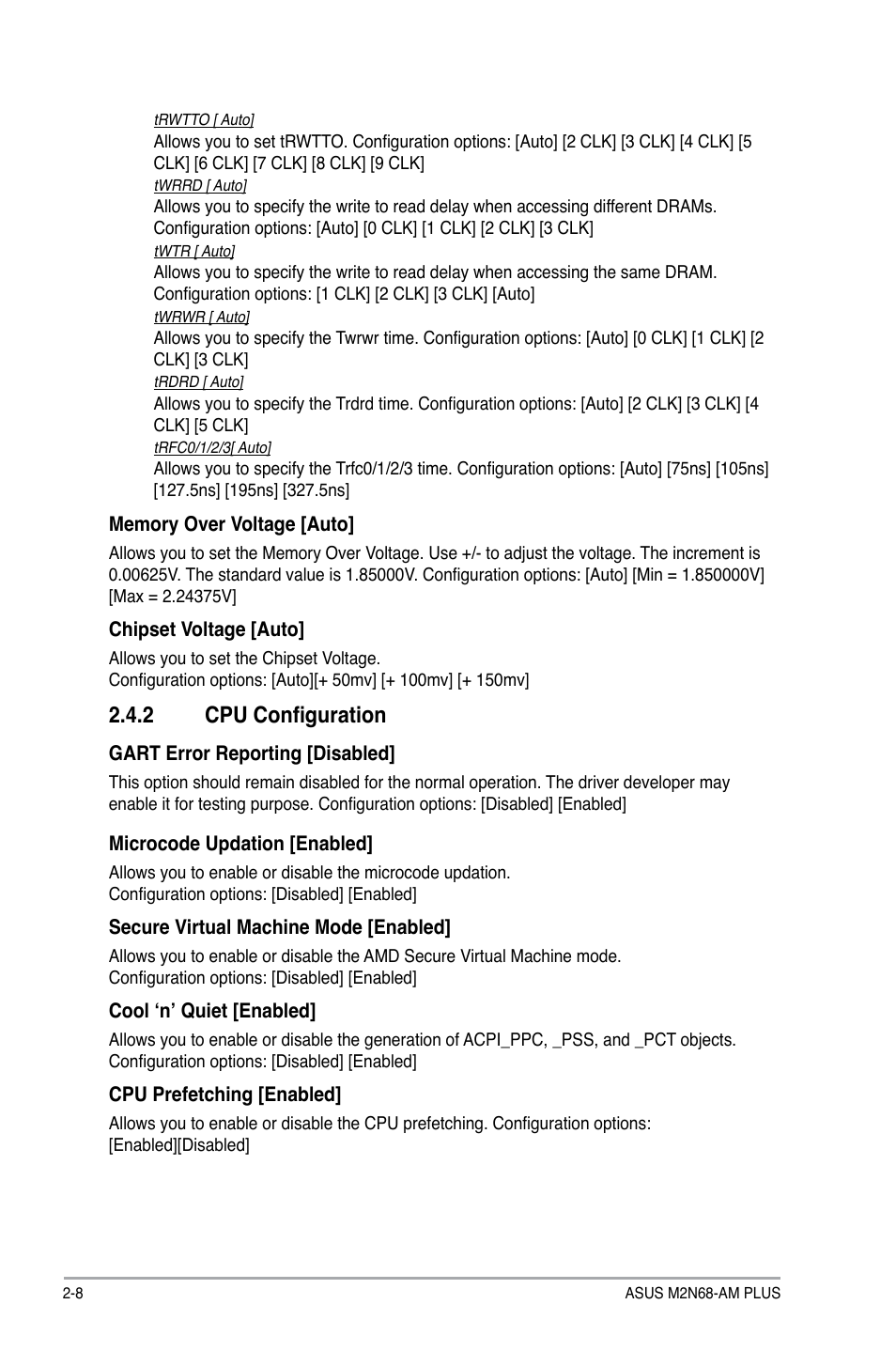 2 cpu configuration | Asus M2N68-AM PLUS User Manual | Page 32 / 40