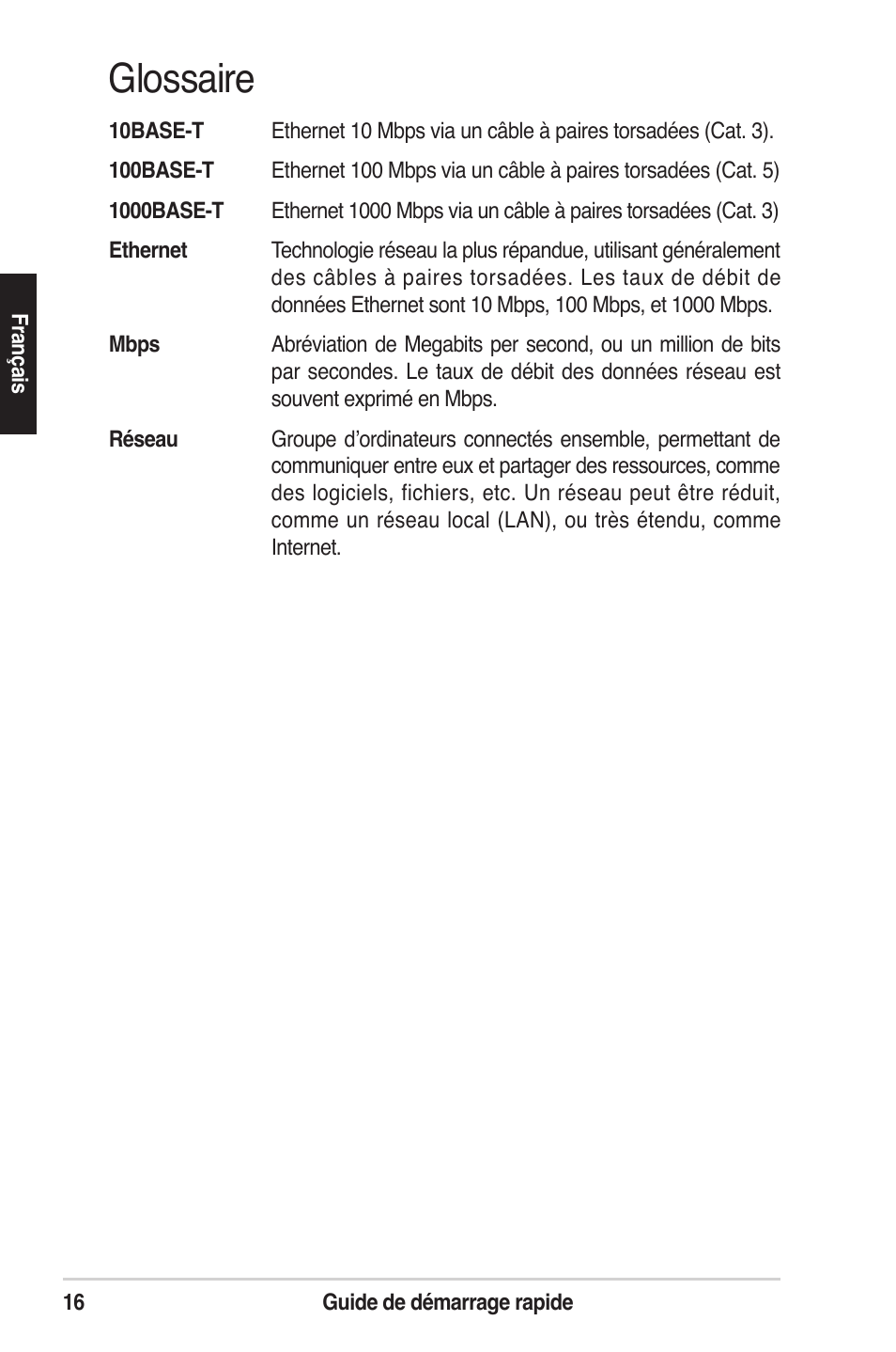 Glossaire | Asus GigaX1105N User Manual | Page 17 / 57