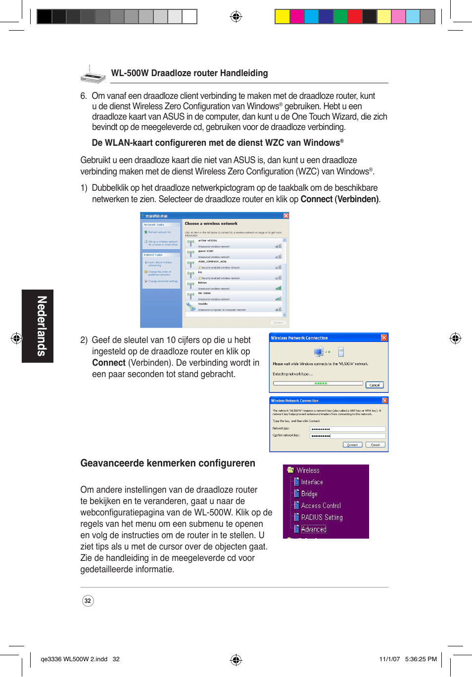 Nederlands | Asus WL-500W User Manual | Page 33 / 137