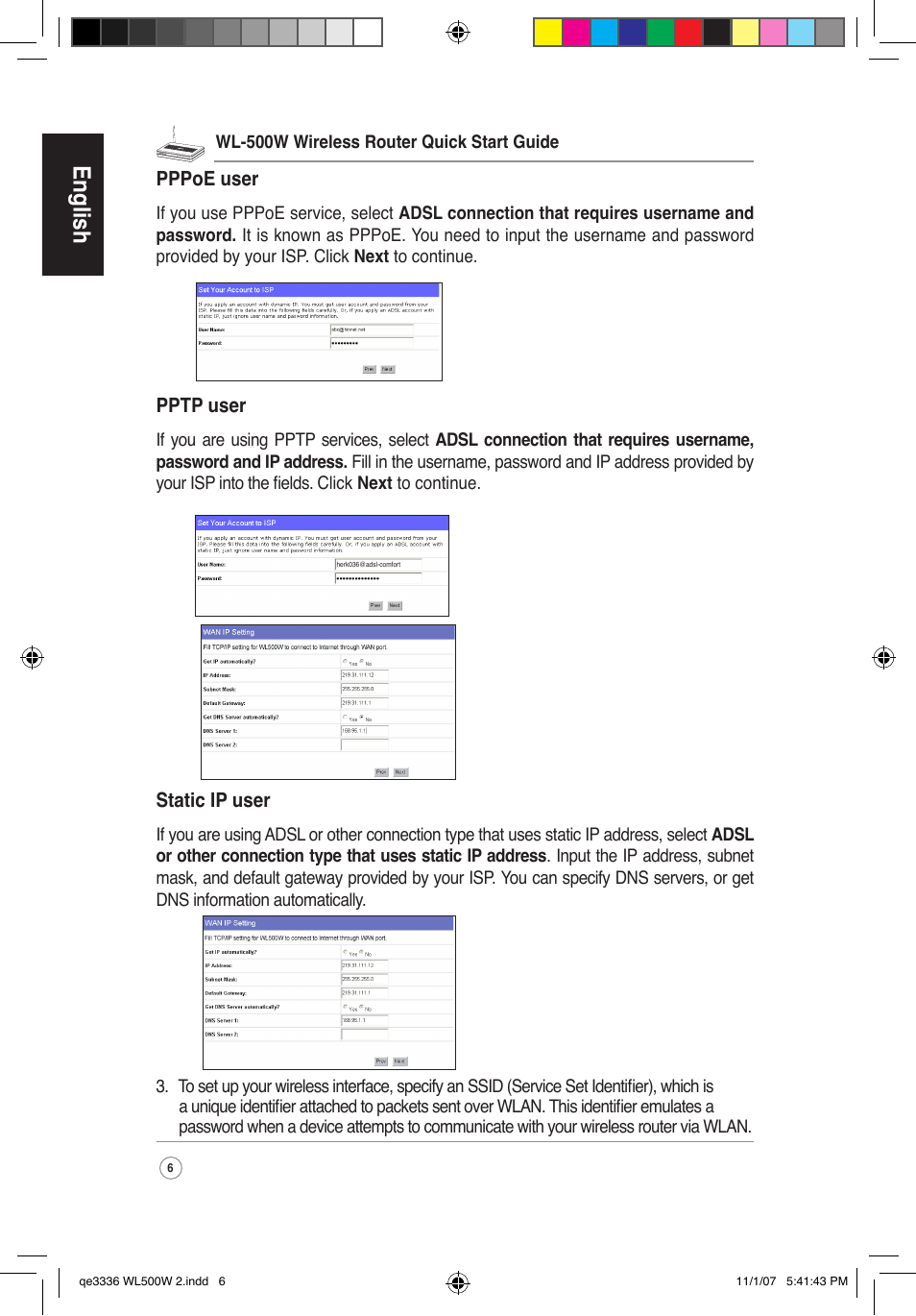 English | Asus WL-500W User Manual | Page 7 / 137